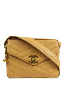 CHANEL Pre-Owned sac porté épaule Bias Stitch à design matelassé (1995) - Jaune