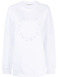 Stella McCartney sweat à logo strassé - Blanc