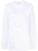 Stella McCartney sweat à logo strassé - Blanc