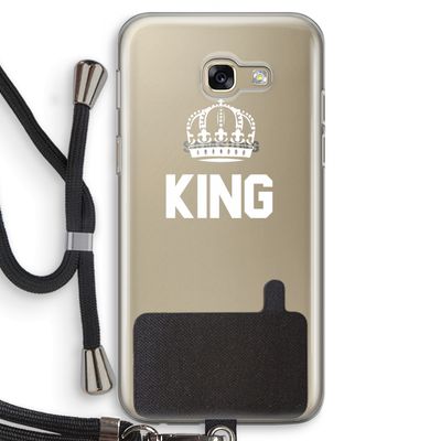 King zwart: Samsung Galaxy A5 (2017) Transparant Hoesje met koord