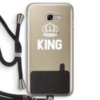 King zwart: Samsung Galaxy A5 (2017) Transparant Hoesje met koord