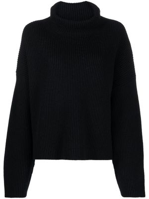 TOTEME pull en laine à col montant - Noir