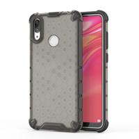 Honingraat schokbestendige PC + TPU geval voor Huawei Y7 (2019) (zwart)