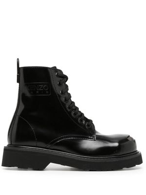 Kenzo bottines Kenzosmile en cuir - Noir
