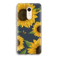 Sunflower and bees: Xiaomi Redmi 5 Transparant Hoesje