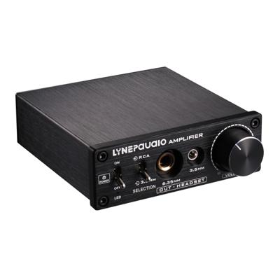 LINEPAUDIO B899 pre fase Stereo signaal versterker Booster Dual Sound bron hoofdtelefoon versterker 2 in 3 uit met volumeregeling (zwart)