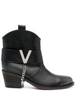 Via Roma 15 bottines en cuir 70 mm - Noir