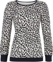 Nachtblauw panterprint pyjamashirt Ringella