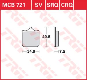 TRW Remblokken, en remschoenen voor de moto, MCB721CRQ Hyper carbon