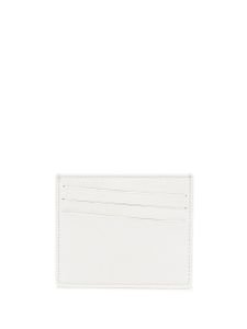 Maison Margiela porte-carte en cuir à détails de coutures - Blanc