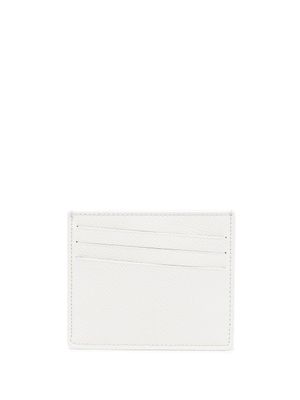 Maison Margiela porte-carte en cuir à détails de coutures - Blanc