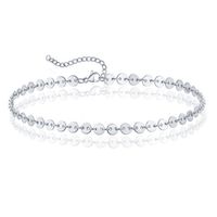 Pailetten Enkelband Solo - Zilver