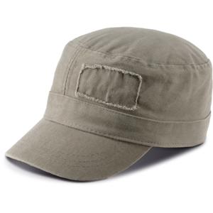 Kariban baseballcap Cuba - volwassenen - olijf groen - army style - katoen - verstelbaar