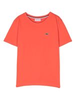 Lacoste Kids t-shirt en coton à patch logo - Orange