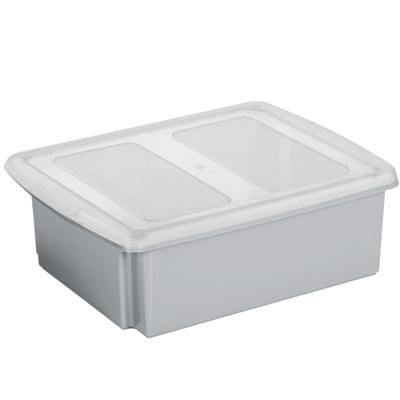 Sunware opslagbox - 17 liter - grijs - 45 x 36 x 14 cm - met afsluitbare deksel Sunware opslagbox - 17 liter - grijs - 45 x 36 x 14 cm - met afsluitbare deksel