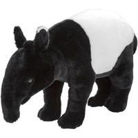 Nature Planet pluche zwart/witte tapir knuffel - 26 cm - Dieren knuffels - Speelgoed voor kinderen - thumbnail