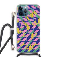 Skew Blush 1: iPhone 12 Pro Max Transparant Hoesje met koord