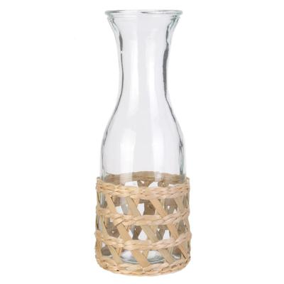Home Deco Factory Sapkan/schenkkan water karaf - transparant - 1000 ml - glas - 10 x 27 cm