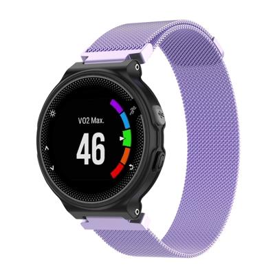 Milanese polsband horlogeband voor Garmin Forerunner 235 26cm (licht paars)