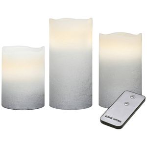 X4-LIFE 701976 LED-kaars met echte was Set van 3 stuks Afstandsbediening