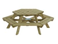 Picknicktafel zeshoek - Talen buitenmeubelen