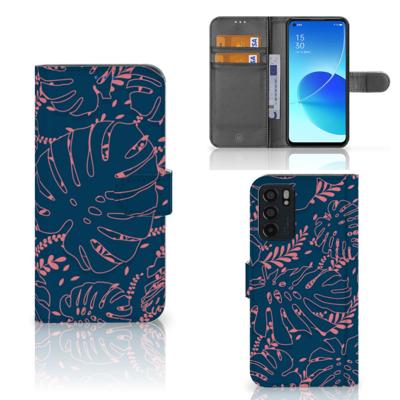 OPPO Reno6 5G Hoesje Palm Leaves OPPO Reno6 5G Hoesje Palm Leaves