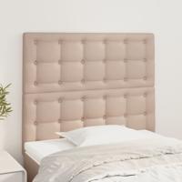 Hoofdborden 2 st 100x5x78/88 cm kunstleer cappuccinokleurig