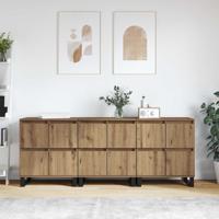 Dressoirs 3 pcs artisanaal eikenkleurig 180 x 35 x 70 cm
