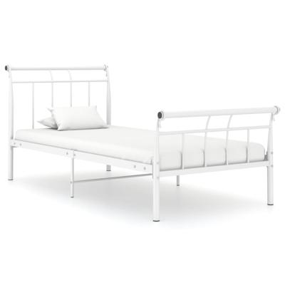 Bedframe metaal wit 100x200 cm