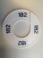 Maatring 9cm wit/zwart 182