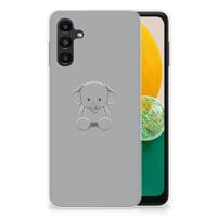 Samsung Galaxy A13 | A04s Telefoonhoesje met Naam Grijs Baby Olifant