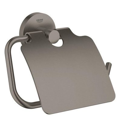 GROHE Essentials closetrolhouder met klep brushed hard graphite 40367al1