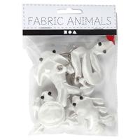 Creativ Company dieren sleutelhangers van textiel, 4st.