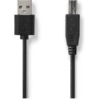 Nedis CCGL60101BK20 USB-kabel 2 m USB 2.0 USB A USB B Zwart