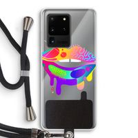 Lip Palette: Samsung Galaxy S20 Ultra Transparant Hoesje met koord