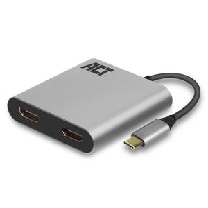 ACT Connectivity USB-C naar HDMI voor 2 monitoren MST adapter