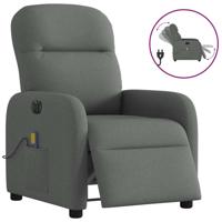 Massagestoel elektrisch verstelbaar stof donkergrijs