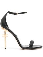 Elisabetta Franchi sandales en cuir à talon 115 mm - Noir