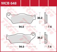 TRW Remblokken, en remschoenen voor de moto, MCB648SI Sinter offroad