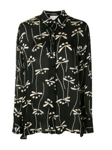 CHANEL Pre-Owned chemise en soie à fleurs - Noir