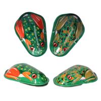 Klik klak kikker - 2x - van blik - maakt geluid - 6,5 cm - oud Hollands speelgoed - kikkers Klik klak kikker - 2x - van blik - maakt geluid - 6,5 cm - oud Hollands speelgoed - kikkers