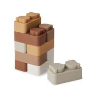Nuuroo Nuuroo Pile silicone building bricks 10 pcs-Brown color mix
