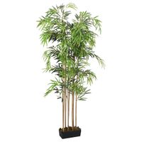 Kunstplant bamboe 1095 bladeren 150 cm groen - thumbnail