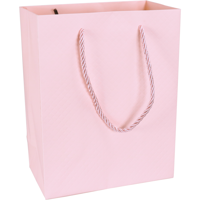 Tas | Papier | embossed | 18x 10x23cm | draagtas | pastelroze | 40 stuks