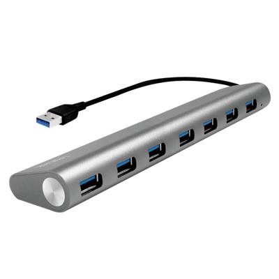 LogiLink UA0308 USB 3.2 Gen 1-hub 7 poorten Grijs