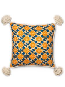 Gucci coussin à motif monogrammé - Orange