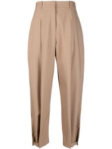 Fabiana Filippi pantalon fuselé à détails plissés - Marron