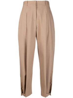 Fabiana Filippi pantalon fuselé à détails plissés - Marron