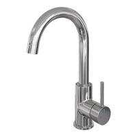 Brauer Chrome carving Wastafelmengkraan opbouw - hoog - draaibaar - ronde uitloop - model a - chroom 5-CE-003-R4