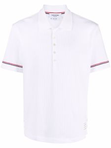 Thom Browne polo à rayures RWB - Blanc